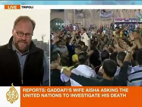 James Bays reports ahead of Gaddafi's burial