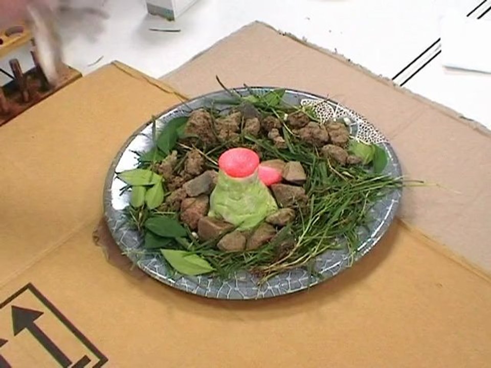 Volcan en pâte à modeler