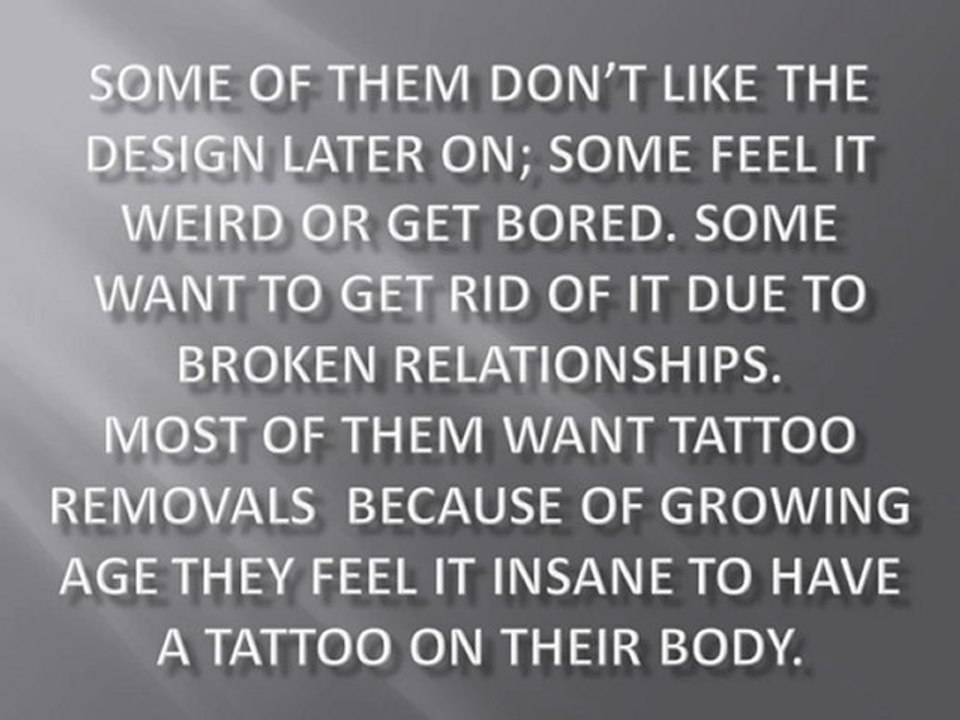Making Tattoo Removal Possible