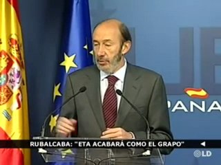 Rubalcaba dice que la negociación "forma parte de un pasado que no volverá"