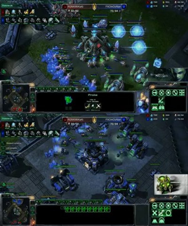 [SC2] RGNKiWiKaKi (Protoss) Vs FXOmOoNan (Terran) : Views of 2 players Starcraft II :