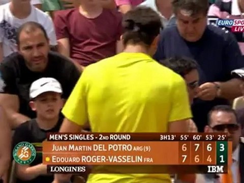 Tennis. 2012.05.30. Roland Garros 2012. 2nd round. Juan Martin del Potro - Edouard Roger-Vasselin 333