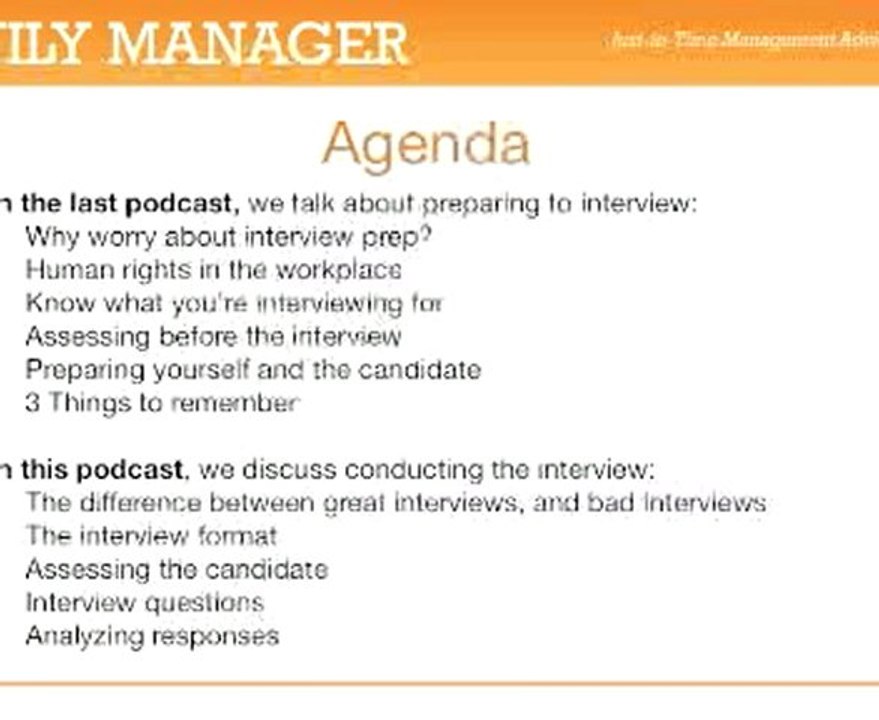 Conducting a Job Interview - A How To Guide for Managers