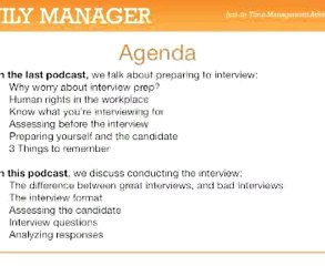Conducting a Job Interview - A How To Guide for Managers