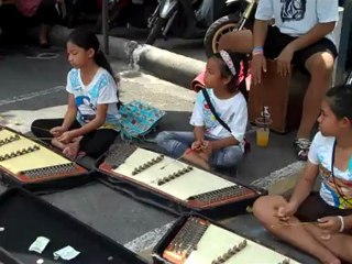 Street Musicians at Chatuchak Weekend Market. Bangkok, Thailand