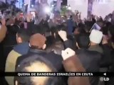 Una marcha de musulmanes en Ceuta acaba con la quema de varias banderas de Israel