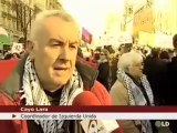 Llamamientos a la Intifada y banderas ardiendo en la marcha de los artistas contra Israel