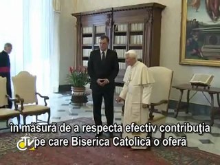 Benedict al XVI-lea s-a întâlnit cu premierul Republicii Cehe