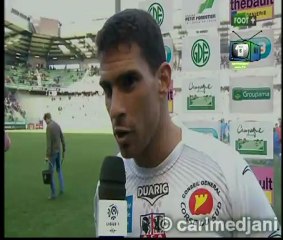 Interview de Carl à la mi temps de Caen-Ajaccio du 01/04/2012