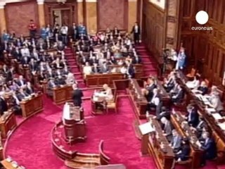 Níkolic jura como presidente serbio centrado en Kósovo...