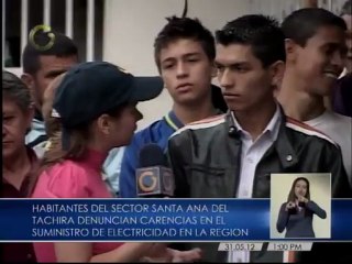 Protestan por falta de luz en Santa Ana del Táchira