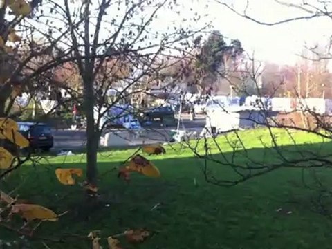 Camp de Roms de Lille-Hellemmes : parking de l'école d'Architecture