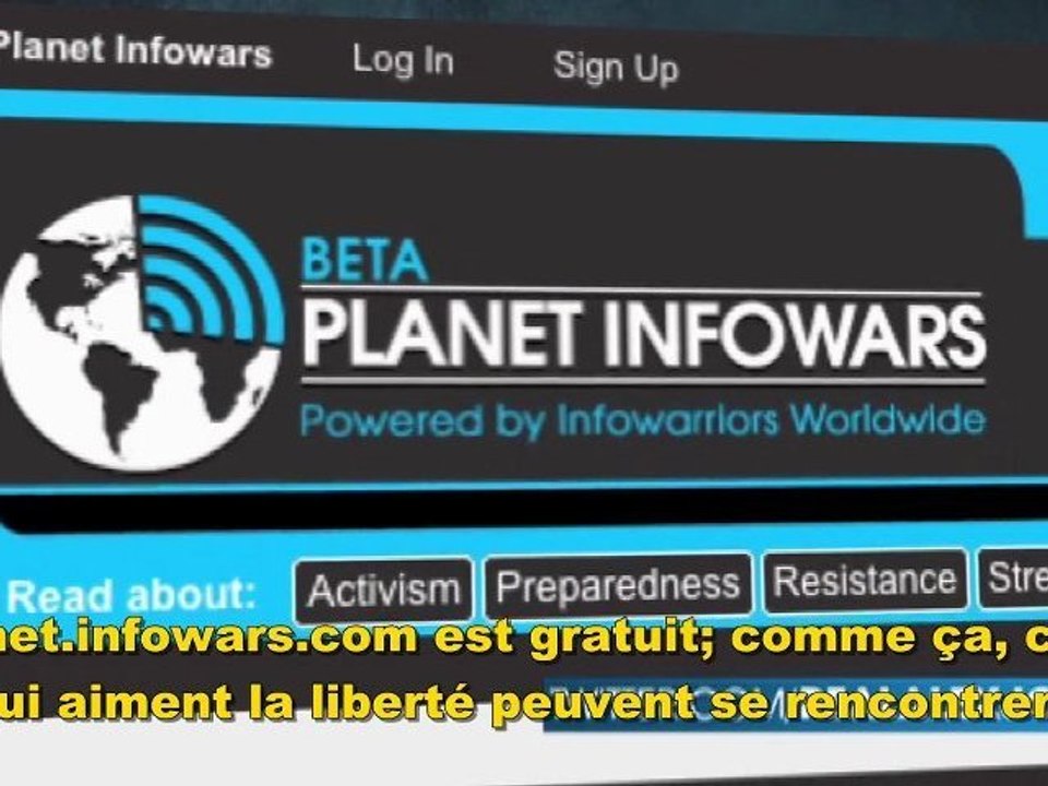 Lancement du réseau social d'Alex Jones (version courte): Planet InfoWars, contre la tyrannie du Nouvel Ordre Mondial/NWO (VOSTFr)