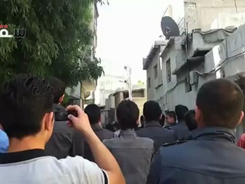 Syria فري برس غوطة دمشق سقبا مظاهرة طلابية 31 5 2012  جـ1 Damascus