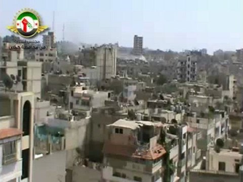 Syria فري برس حمص هاااام 7 دقائق قصف صاروخي على أحياء حمص وتصاعد الدخان الكثيف من المنازل 30 5 2012 Homs