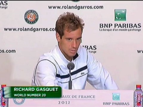 Roland Garros, 2e tour - Gasquet : Je sors un peu touché