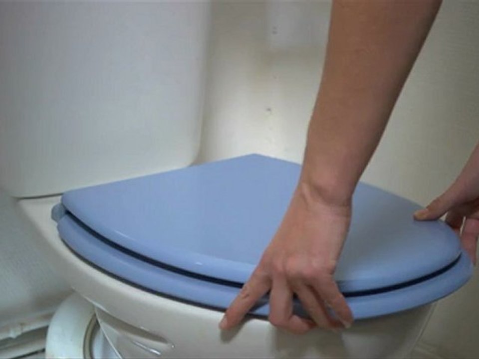 JE REMPLACE LA LUNETTE DE MES TOILETTES