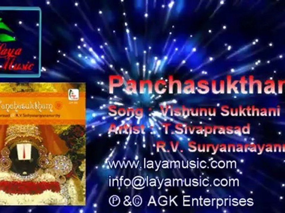 Vishunu Sukthani - Album_Panchasuktham