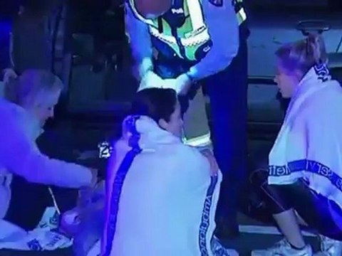 Livestock truck crashes