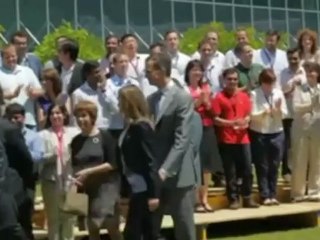 Los Príncipes visitan en Braga el proyecto científico hispano-luso