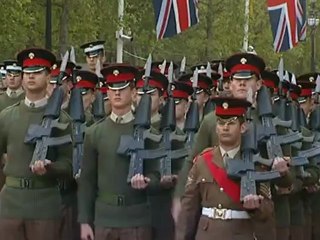 Troops Diamond Jubilee rehearsal
