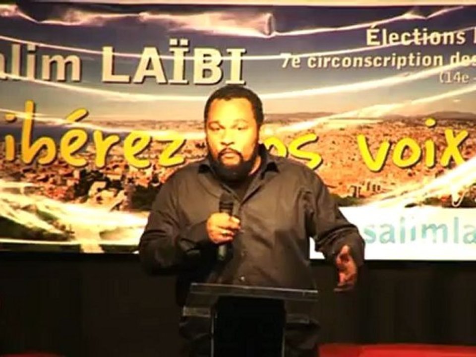 Meeting de Salim Laïbi -1- intervention de Dieudonné