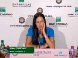 Roland Garros - Ivanovic se lamenta por su pobre servicio