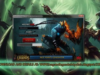 Download Video: [HackForum]League Of Legends Riot Points Generator(Mediafire)