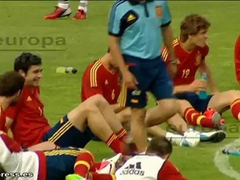 Entrenamiento de la selección española de fútbol