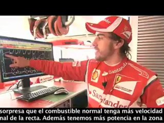 Fernando Alonso prueba el Ferrari F60 con gasolina normal