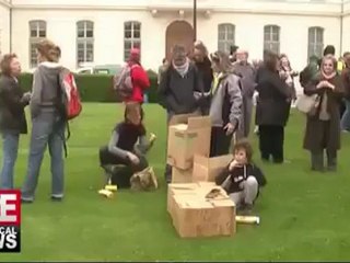 Yann Mongaburu à la manifestation pour le départ du Prefet de l'Isère