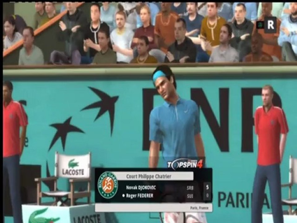 Hyuuji VS Zigzou sur Top Spin 4