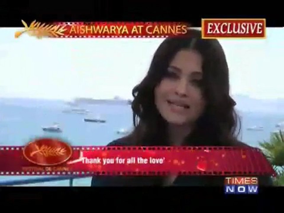Aishwarya Rai Bachchan -  Times Now Interview - Cannes 2012