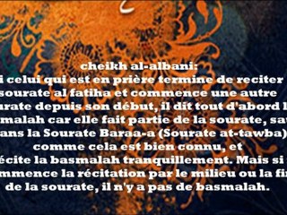 quand réciter la basmalah - cheikh al Albani