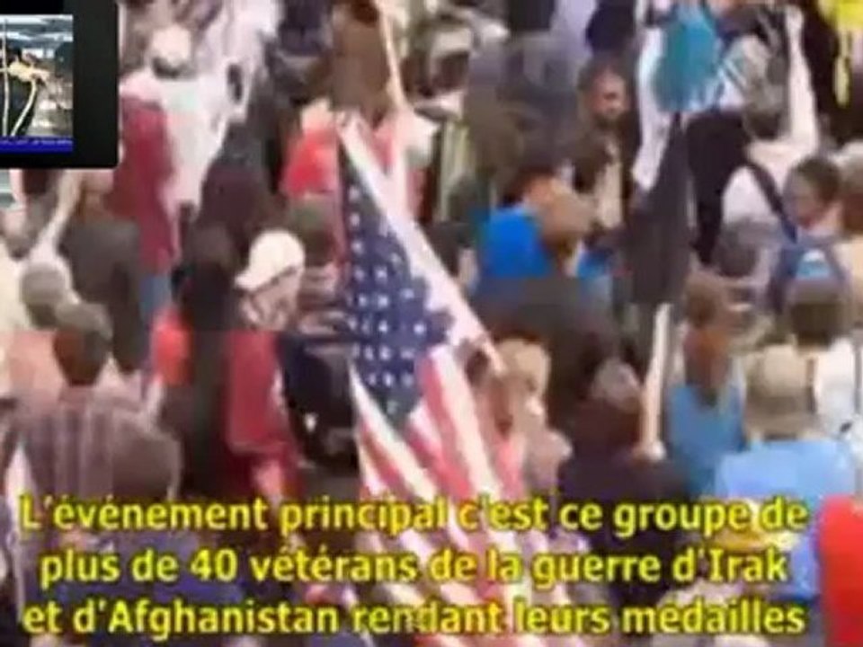 VÉTÉRANS DE LA GUERRE D'IRAK  RENDANT LEURS MEDAILLES A L'ONU