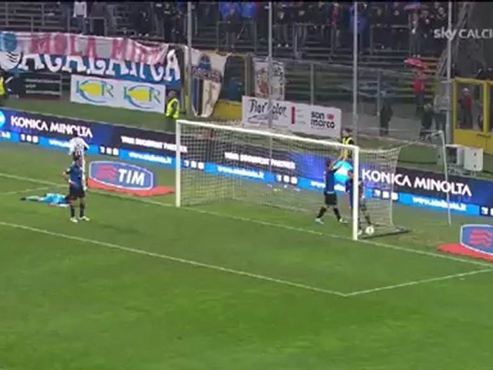 Mattia Destro v Atalanta 7 April 2012