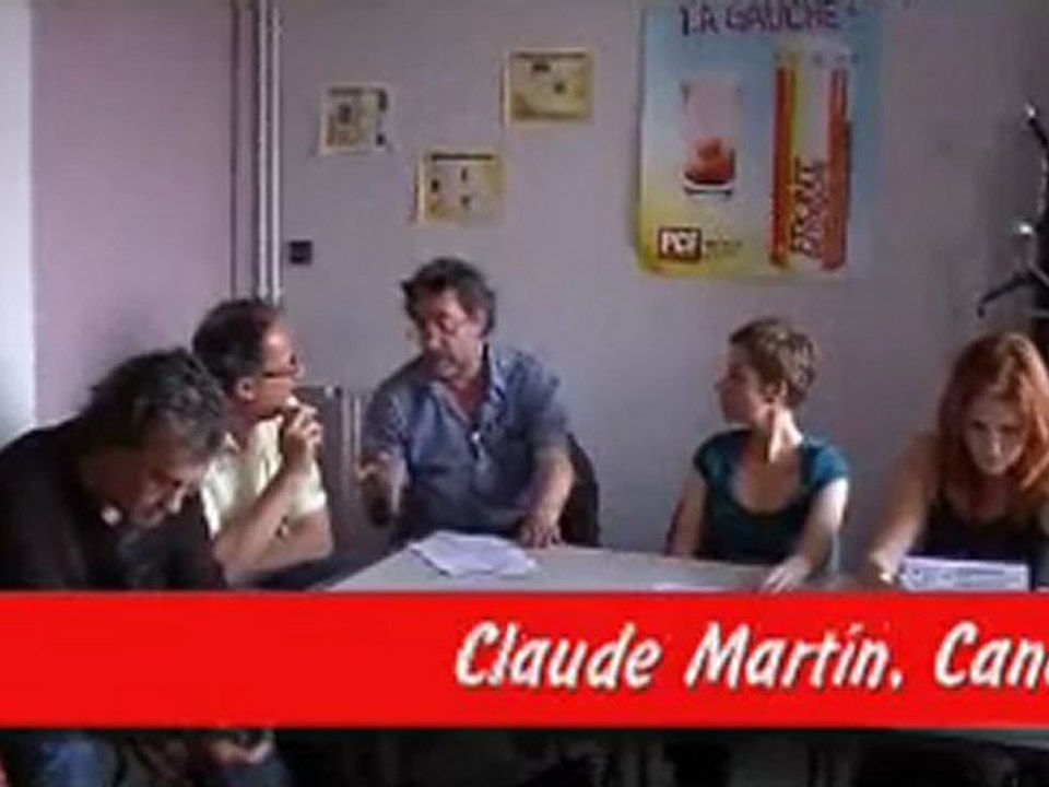 Rencontre avec le front de gauche, Clémentine Autain, Marie-Pierre Vieu, Claude Martin