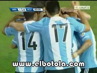 هدف الأرجنتين الأول ضد الإكوادور