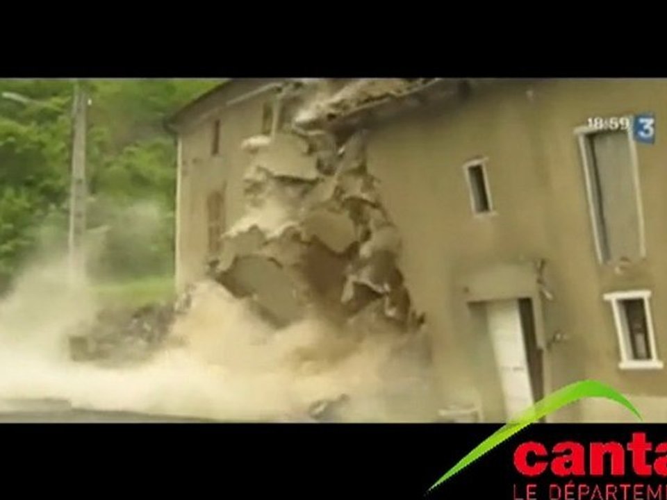 Glissement de terrain à Molompize