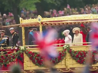 Download Video: Prince William and Kate Middleton Join Queen For Monarch's Jubilee Pageant