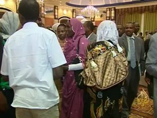 وفد من النازحين في منبر سلام دارفور بالدوحة