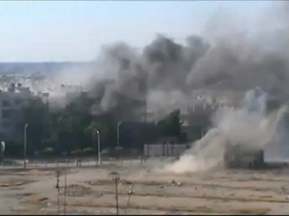 Syria فري برس حمص القصور سقوط عدة صواريخ متتالية وانفجارات10 6 2012 Homs