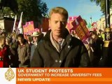 UK students protest over university fees