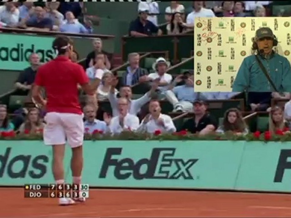 Lundi 4 juin 2012 - Federer vs Djokovic - Dante