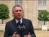 François Bayrou, réaction après son entretien avec François Hollande sur FranceTV - 040612