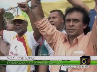 Trabajadores de Ferrominera Orinoco cierran la avenida Caracas para exigir reenganche