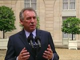Bayrou reçu par Hollande à l'Elysée