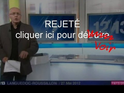 Des Cathos caillassés pendant la messe par des Arabes (Carcassonne, JT 12/13, France 3 Languedoc-Roussillon, 27/05/2012)