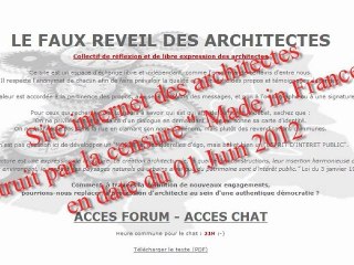 Le faux reveil des architectes - Démantèlement de la profession - Suite et fin.