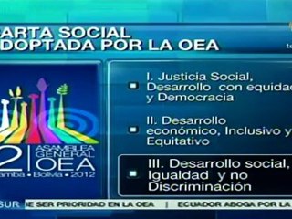 Carta Social expresa sentimientos de los pueblos: Evo